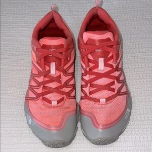 The North Face Women's Pink and Gray Hiking Shoes